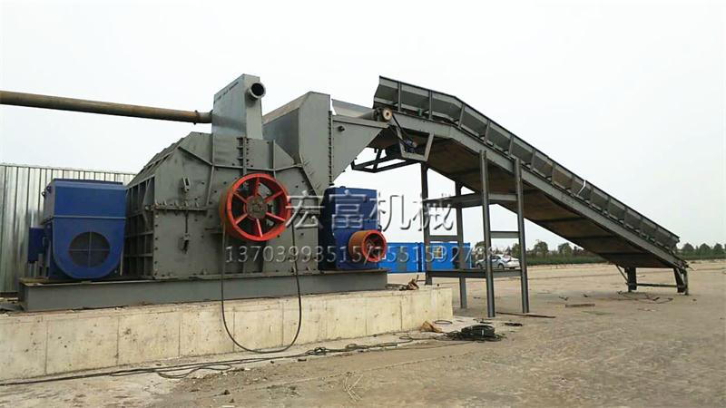 河北唐山1300型金屬破碎機安裝現場